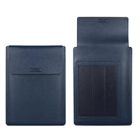HKM-137171 Slim Waterproof PU Leather Laptop Sleeve with Stand and Mouse Pad