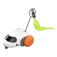 HKM-1372349 Smart Electric Cat Running Toy - Gravity-Defying Interactive Pet Car with USB Charging