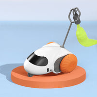 HKM-1372349 Smart Electric Cat Running Toy - Gravity-Defying Interactive Pet Car with USB Charging