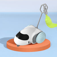 HKM-1372349 Smart Electric Cat Running Toy - Gravity-Defying Interactive Pet Car with USB Charging
