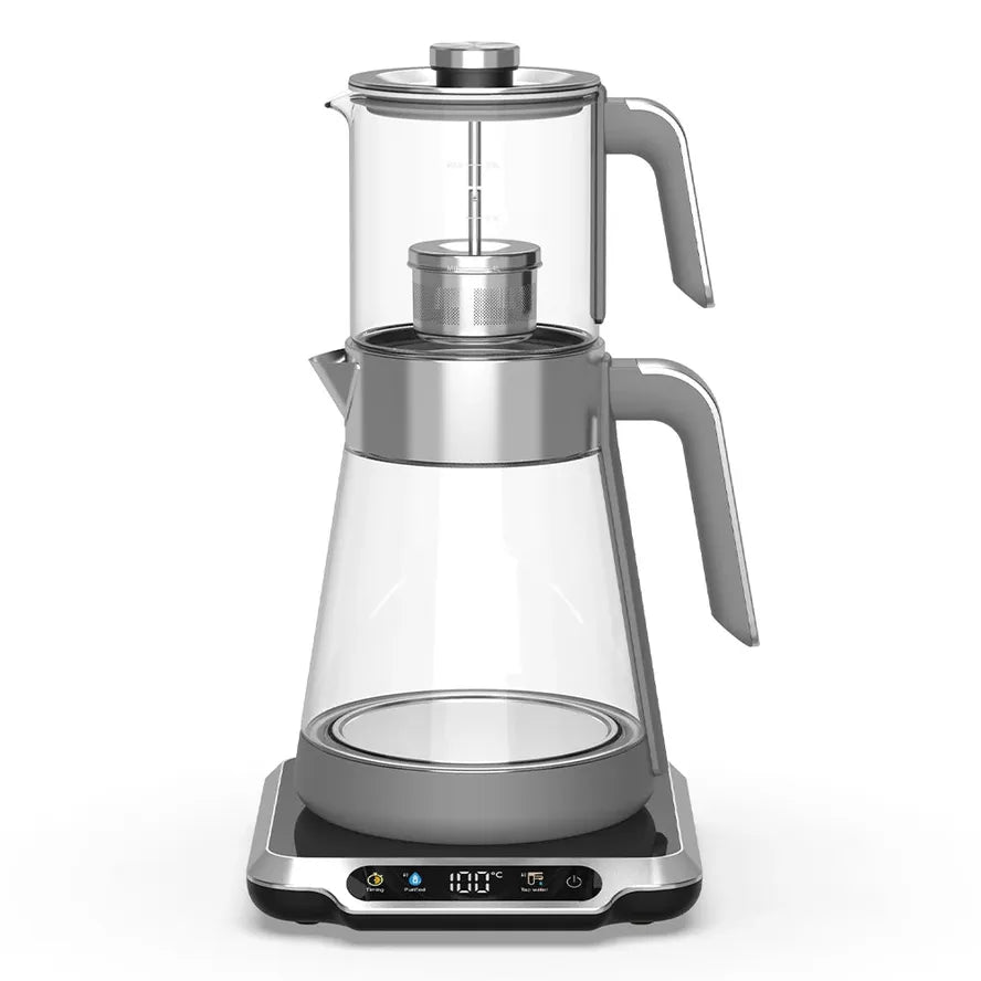 HKM-137235 Digital Electric Kettle with High Borosilicate Glass and Two-Layer Jug for Safe Boiling