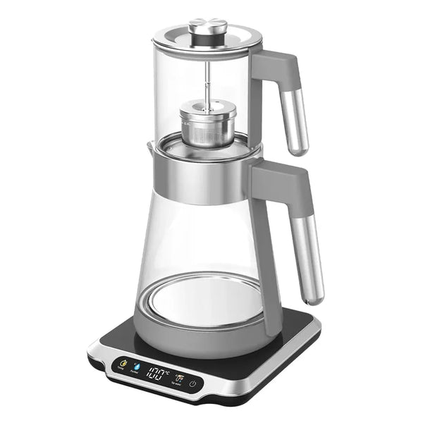 HKM-137235 Digital Electric Kettle with High Borosilicate Glass and Two-Layer Jug for Safe Boiling