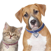HKM-1373501 Heart Shaped Metal Pet Necklace - Adjustable Size for All Seasons