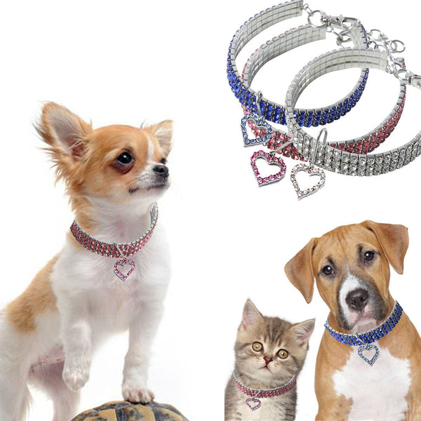 HKM-1373501 Heart Shaped Metal Pet Necklace - Adjustable Size for All Seasons
