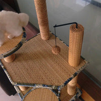HKM-1374781 Cat-Friendly Straw Scratch Board and Climbing Frame for Active Play