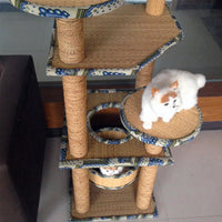 HKM-1374781 Cat-Friendly Straw Scratch Board and Climbing Frame for Active Play
