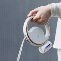 HKM-1375293 Automatic Retractable Dog Leash with LED Light and Waste Bag Storage - 3m Rope length, Abs Material