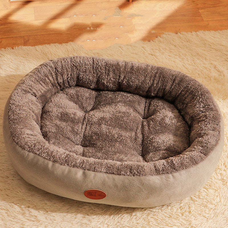 HKM-1375549 Cozy Plush Dog and Cat Nest - Removable, Washable Winter Bed in Various Sizes