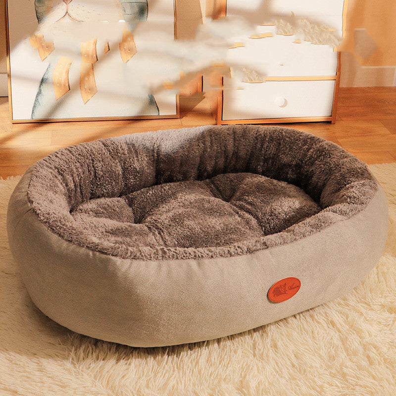 HKM-1375549 Cozy Plush Dog and Cat Nest - Removable, Washable Winter Bed in Various Sizes