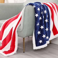 HKM-137619 Lambswool Stripe Blanket for Autumn and Winter - Multiple Sizes