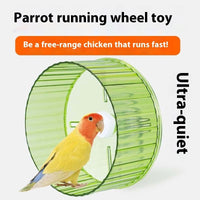 HKM-1376317 Bird Running Wheel Exercise Toy - Sturdy Plastic Treadmill for Small Birds, Various Colors and Sizes Available