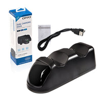 HKM-137683 Dual Charging Dock for PS4 Controllers - Simultaneous Charging with LED Indicator, Compatible with Standard DC5V Power Sources