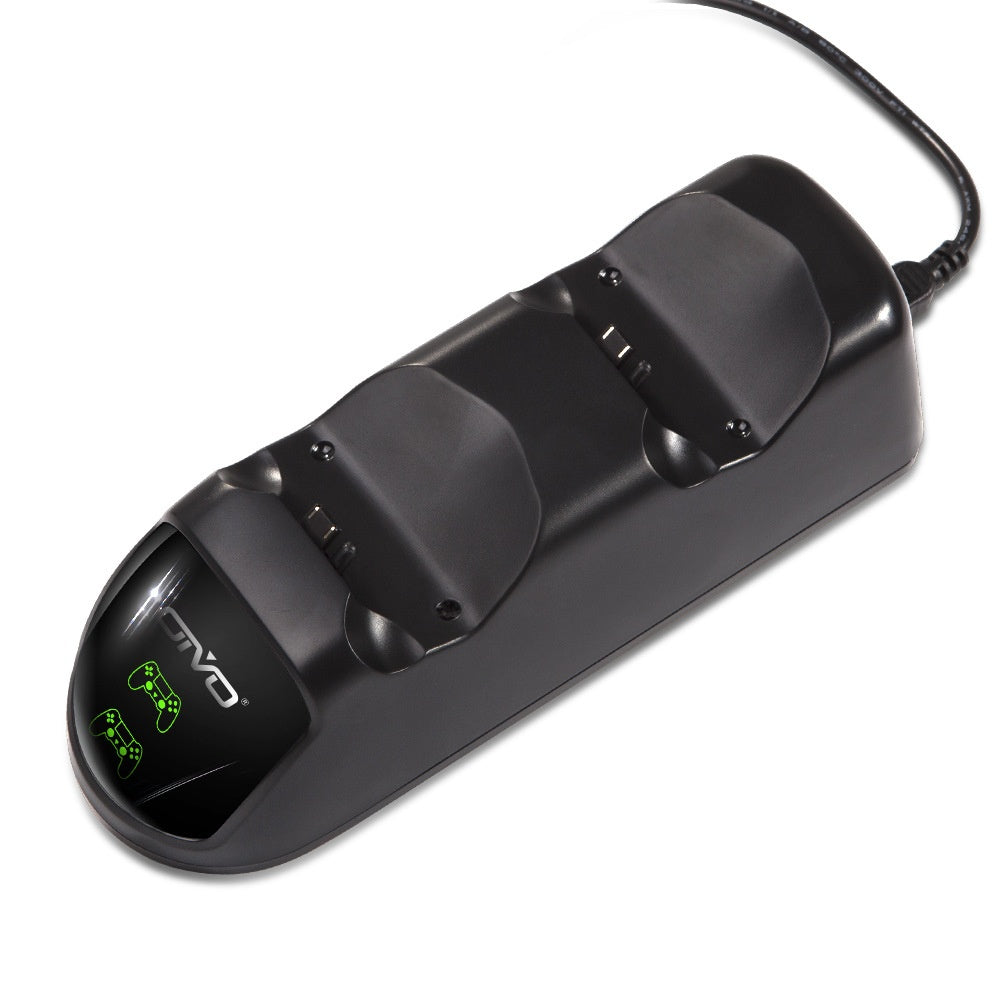HKM-137683 Dual Charging Dock for PS4 Controllers - Simultaneous Charging with LED Indicator, Compatible with Standard DC5V Power Sources