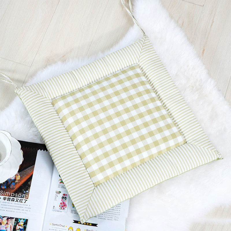 HKM-137683 Lattice Stitch Cotton and Linen Cushion - Modern Design in Various Colors