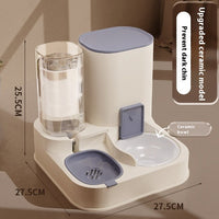 HKM-1377469 Automatic High-Capacity Pet Feeder with Stainless Steel and Ceramic Bowl Options