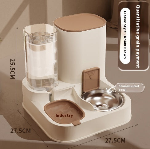 HKM-1377469 Automatic High-Capacity Pet Feeder with Stainless Steel and Ceramic Bowl Options
