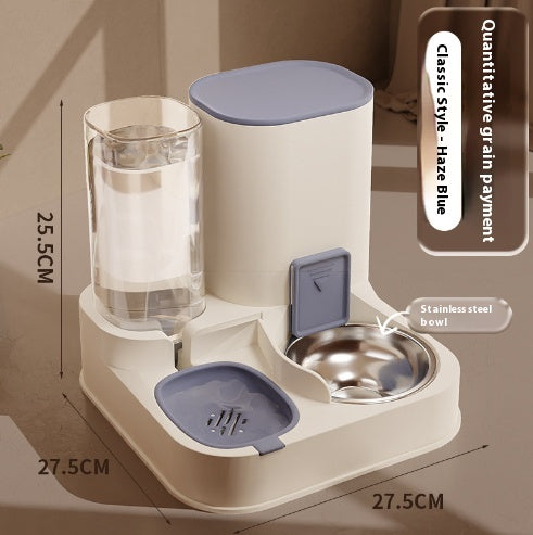HKM-1377469 Automatic High-Capacity Pet Feeder with Stainless Steel and Ceramic Bowl Options
