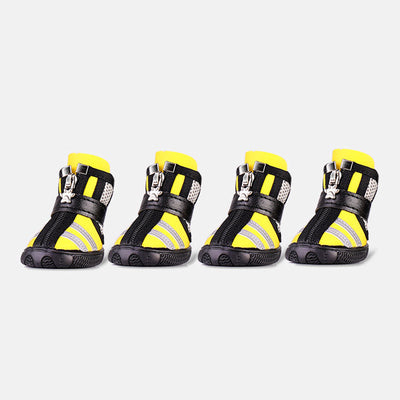 HKM-1378109 Wear-Resistant High-Top Pet Shoes for Small Dogs – Set of 4