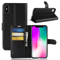 HKM-137875 Litchi Grain Leather Case for iPhone 5 to iPhone 13 Models in Multiple Colors