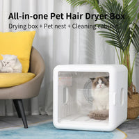 HKM-137875 Silent Eco-Friendly Pet Dryer Box for Small Animals - Rechargeable ABS+PE Material