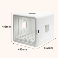 HKM-137875 Silent Eco-Friendly Pet Dryer Box for Small Animals - Rechargeable ABS+PE Material