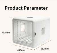 HKM-137875 Silent Eco-Friendly Pet Dryer Box for Small Animals - Rechargeable ABS+PE Material