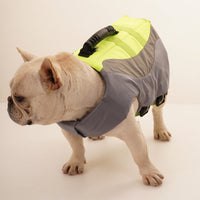 HKM-1378877 Adjustable Reflective Dog Life Jacket for Safe Swimming - Orange & Green Sizes XS-XXL