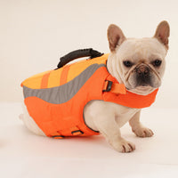 HKM-1378877 Adjustable Reflective Dog Life Jacket for Safe Swimming - Orange & Green Sizes XS-XXL