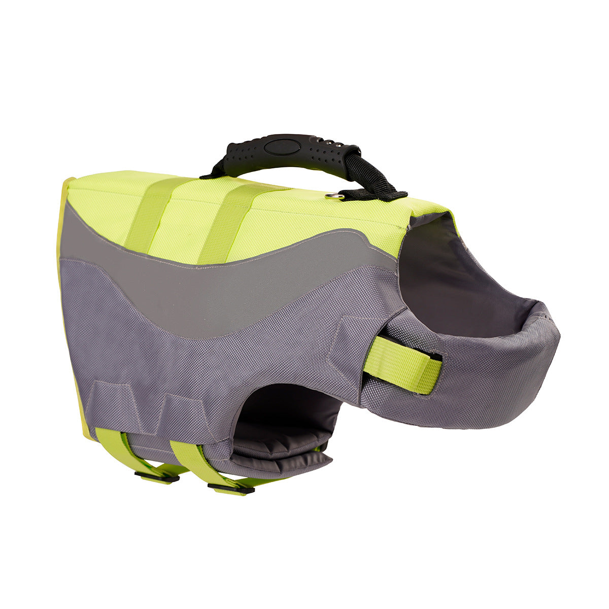 HKM-1378877 Adjustable Reflective Dog Life Jacket for Safe Swimming - Orange & Green Sizes XS-XXL