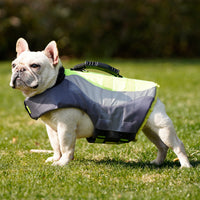 HKM-1378877 Adjustable Reflective Dog Life Jacket for Safe Swimming - Orange & Green Sizes XS-XXL