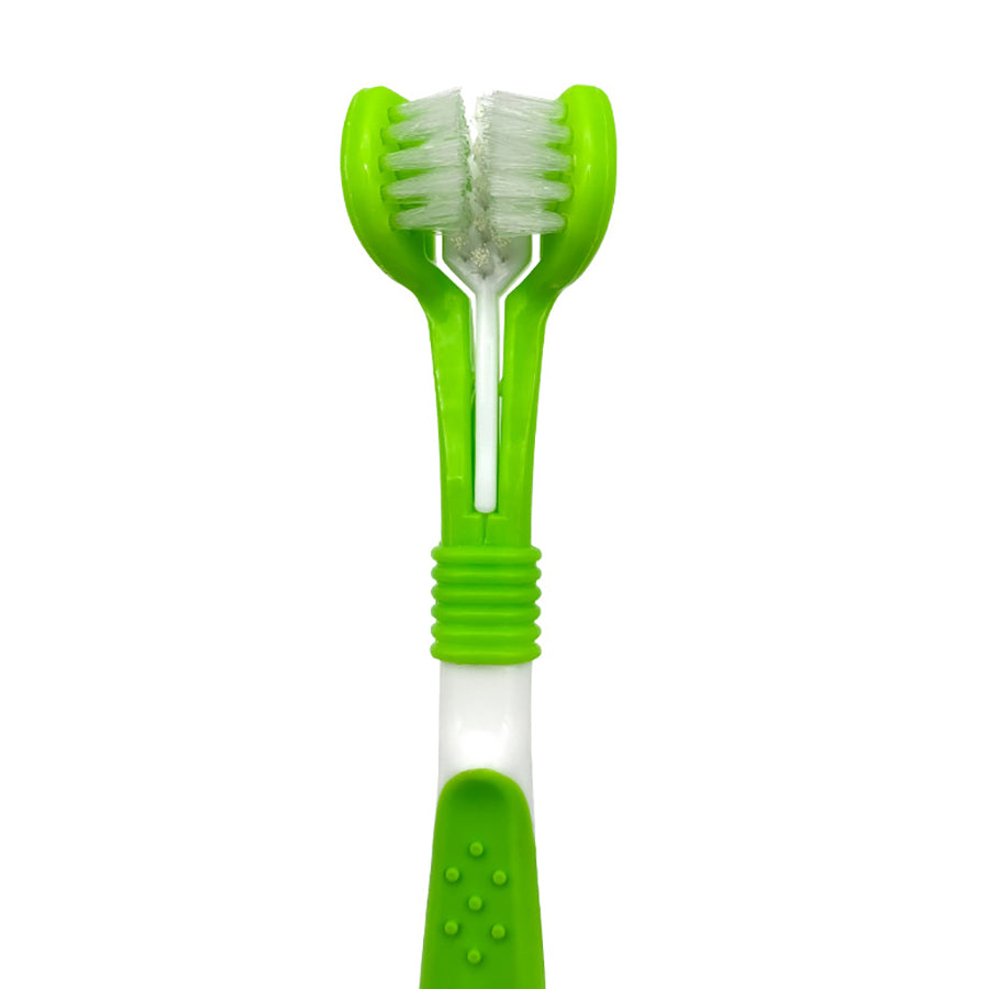 HKM-1379133 Triple-Head Pet Silicone Finger Toothbrush Kit for Gentle Dog Dental Care
