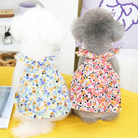 HKM-1379645 Casual Cross Flower Skirt for Small and Medium Dogs, Red or Blue, Multiple Sizes Available