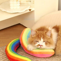 HKM-1379901 Catnip Throw Pillow and Teasing Stick for Cats - Boredom Relief Toy for Kittens