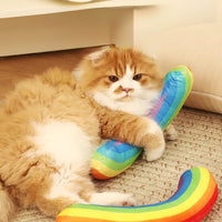 HKM-1379901 Catnip Throw Pillow and Teasing Stick for Cats - Boredom Relief Toy for Kittens