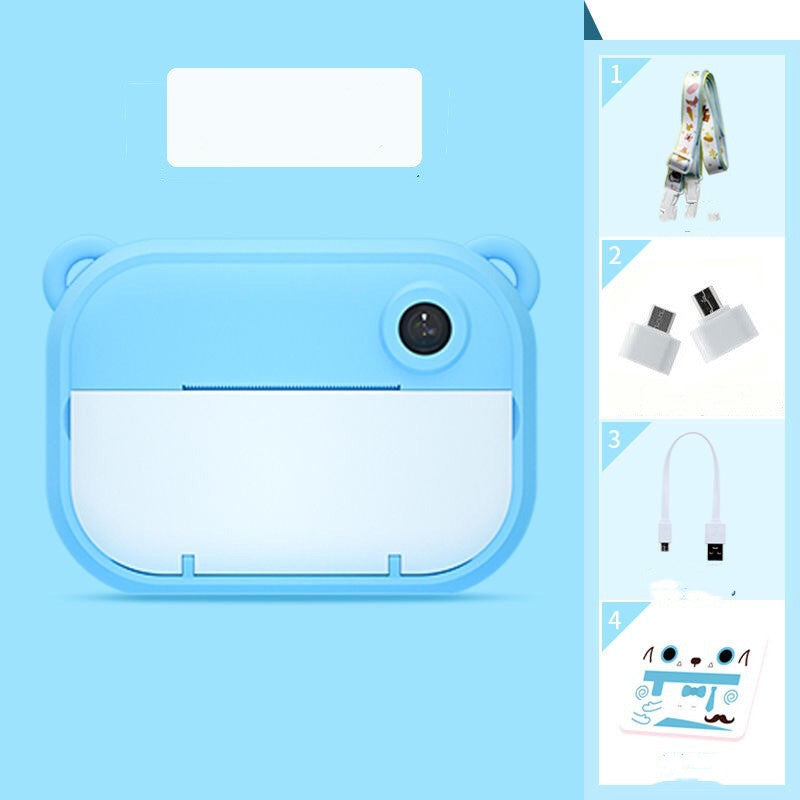 HKM-138003 Children's Digital Camera with LCD Screen, 2-32MP, Creative DIY Toy, Pink & Blue