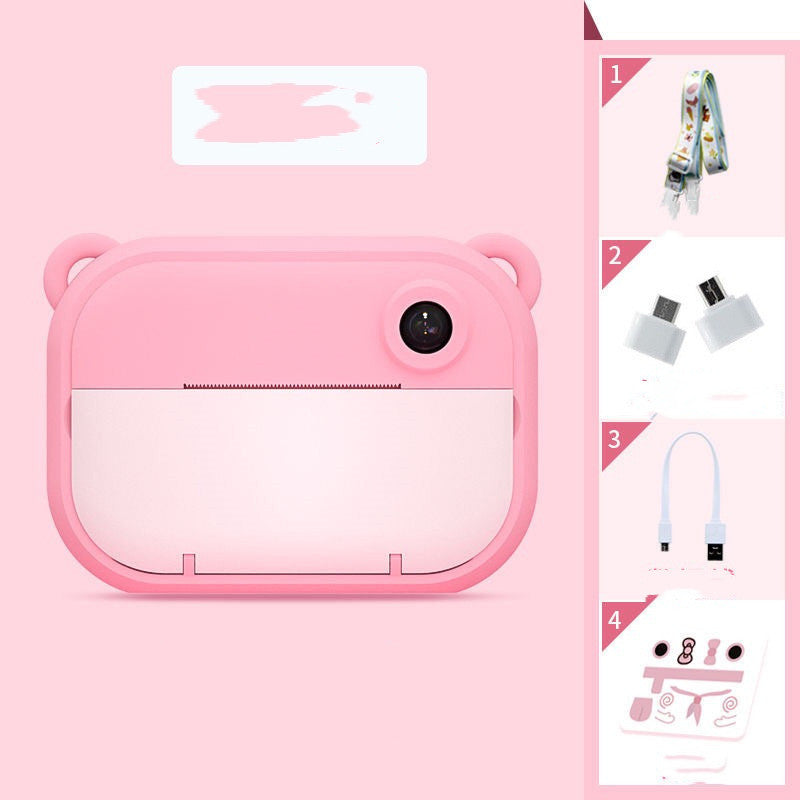 HKM-138003 Children's Digital Camera with LCD Screen, 2-32MP, Creative DIY Toy, Pink & Blue