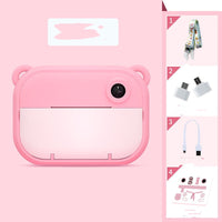HKM-138003 Children's Digital Camera with LCD Screen, 2-32MP, Creative DIY Toy, Pink & Blue