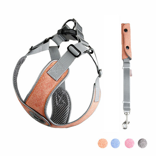 HKM-1380541 Pet Sling Traction Rope with Adjustable Chest Strap - Available in Multiple Colors and Sizes