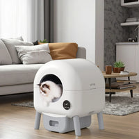 HKM-138067 Large Automatic Self-Cleaning Cat Litter Box with Safety Anti-Pinch Design, 80L Capacity