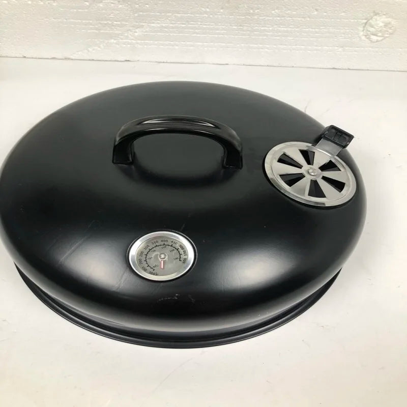 HKM-138131 3-in-1 Vertical Charcoal Smoker and Barbecue Grill, Smokeless Barrel Design
