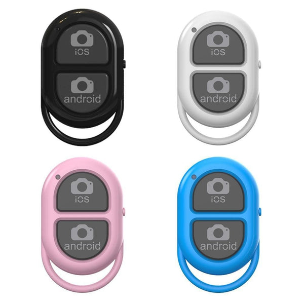 HKM-138131 Bluetooth Remote Camera Shutter for Smartphones – 10m Wireless Range – Available in Sky Blue, Pink, White, Black