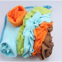 HKM-1382077 Dog Sniffing Pad - Macaron Square Design, Canvas and Fleece, Non-Slip Bottom, 50x45 cm, 400g