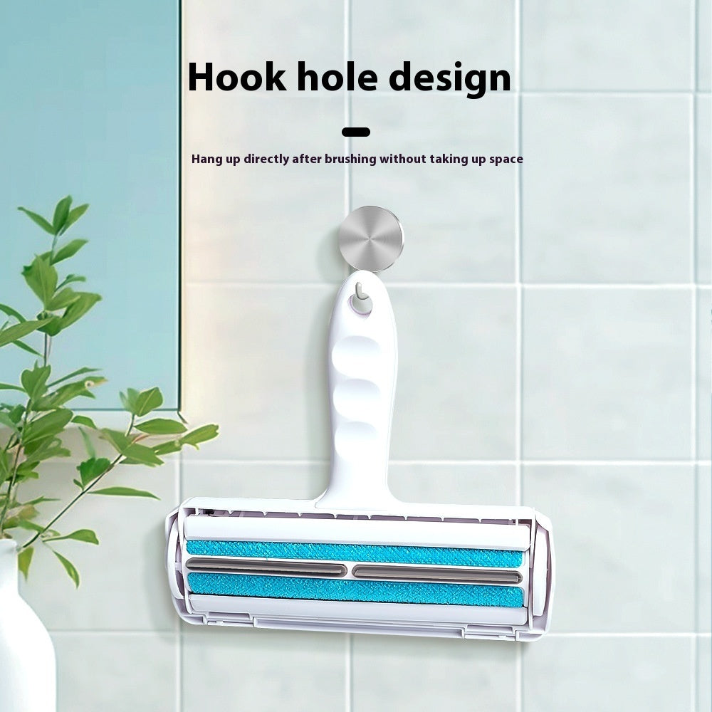 HKM-1382845 Portable Electrostatic Pet Lint Roller in Blue, Red, and Gray - Effective Hair Removal Tool