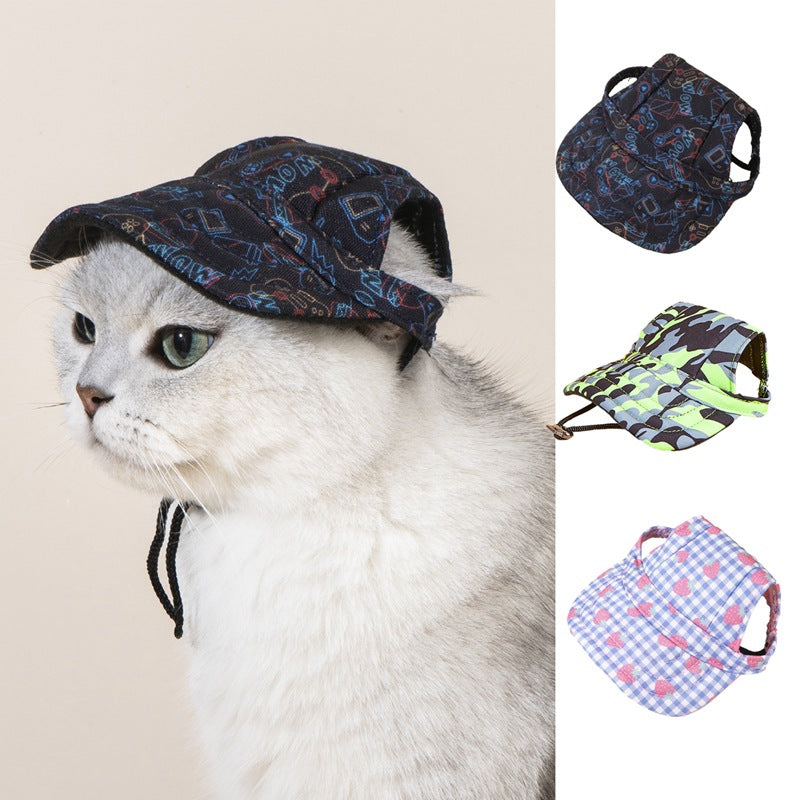 HKM-1383101 Pet Baseball Cap with Wind and Sun Protection in Various Patterns and Sizes