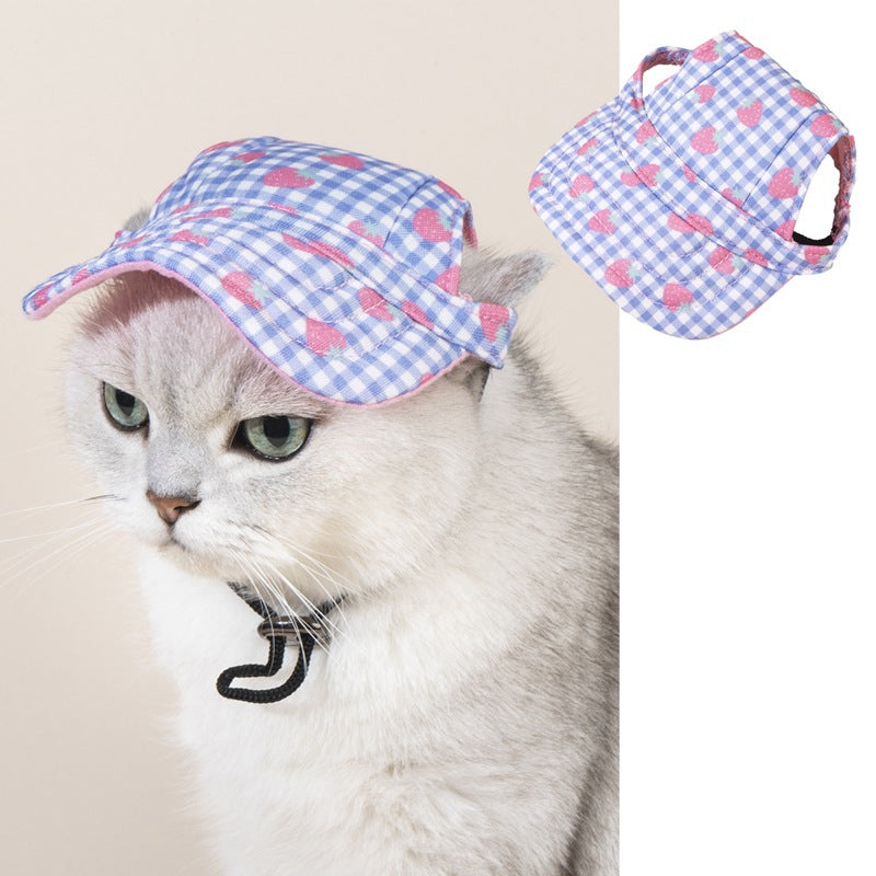HKM-1383101 Pet Baseball Cap with Wind and Sun Protection in Various Patterns and Sizes