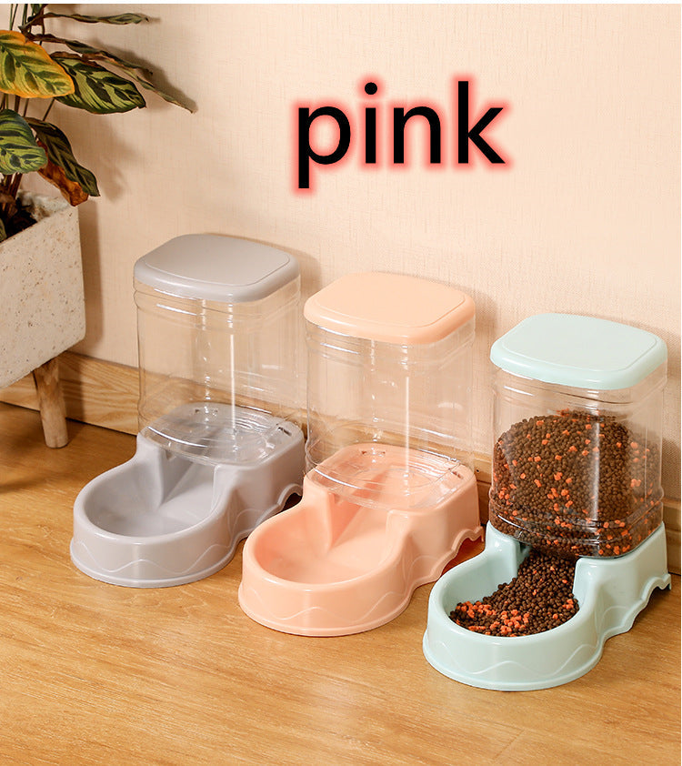 HKM-1383229 Large Capacity Automatic Pet Feeder and Water Fountain Combo - 3.8L Food and Water Dispenser