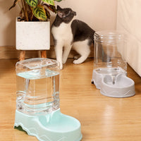 HKM-1383229 Large Capacity Automatic Pet Feeder and Water Fountain Combo - 3.8L Food and Water Dispenser