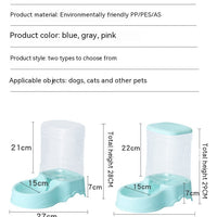 HKM-1383229 Large Capacity Automatic Pet Feeder and Water Fountain Combo - 3.8L Food and Water Dispenser