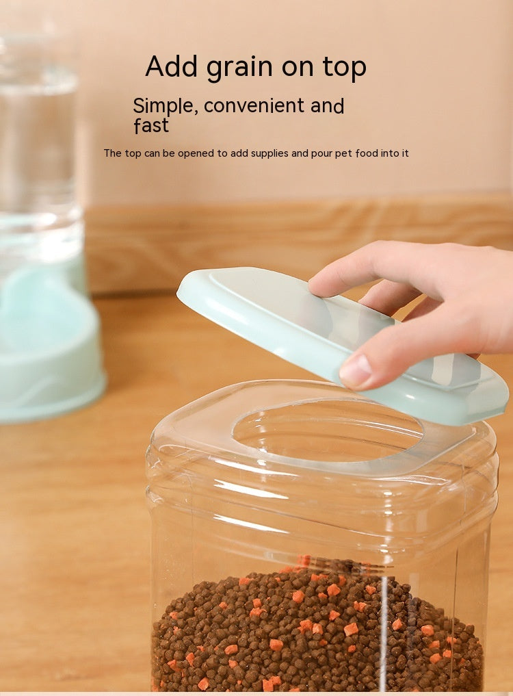 HKM-1383229 Large Capacity Automatic Pet Feeder and Water Fountain Combo - 3.8L Food and Water Dispenser