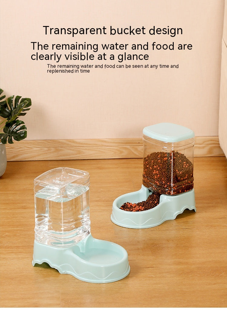 HKM-1383229 Large Capacity Automatic Pet Feeder and Water Fountain Combo - 3.8L Food and Water Dispenser